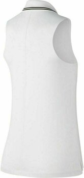 Polo Nike Dri-Fit Victory Solid Sleeveless Womens Polo Shirt White/Black/Black S - 2
