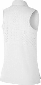 Polo trøje Nike Dri-Fit ACE Jacquard Sleeveless Womens Polo Shirt White/White XL - 2
