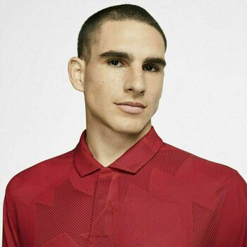 Polo trøje Nike TW Dri-Fit Camo Jacquard Mens Polo Shirt Gym Red/Black S - 6