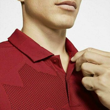 Polo Shirt Nike TW Dri-Fit Camo Jacquard Mens Polo Shirt Gym Red/Black S - 7