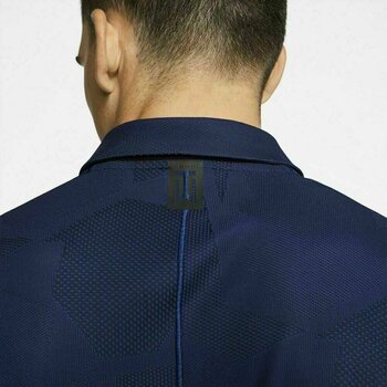 Rövid ujjú póló Nike TW Dri-Fit Camo Jacquard Mens Polo Shirt Blue Void/Black XL - 7