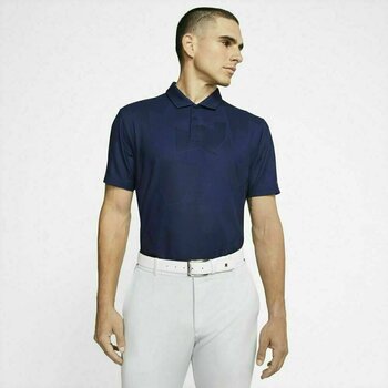 Πουκάμισα Πόλο Nike TW Dri-Fit Camo Jacquard Mens Polo Shirt Blue Void/Black M - 3