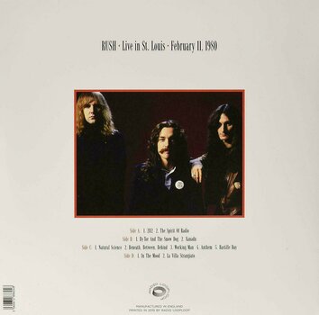 LP ploča Rush - Live In St. Louis 1980 (2 LP) - 2