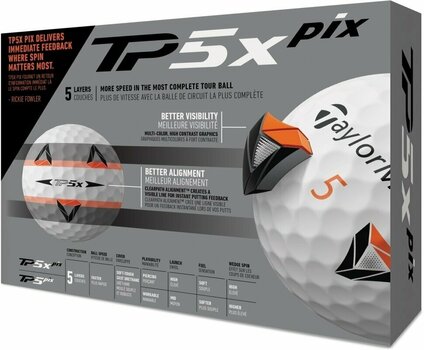 Μπάλες Γκολφ TaylorMade TP5x Pix 2.0 Golf Balls - 3
