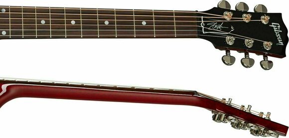 Guitare Dreadnought acoustique-électrique Gibson Slash J-45 Vermillion Burst - 4