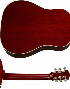 Elektroakustická kytara Dreadnought Gibson Slash J-45 Vermillion Burst - 5