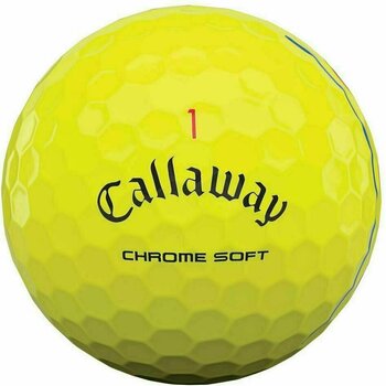 Нова топка за голф Callaway Chrome Soft 2020 Triple Track Yellow - 2