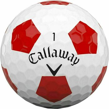 Golf žogice Callaway Chrome Soft 2020 White Truvis Red - 2