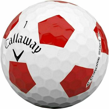 Piłka golfowa Callaway Chrome Soft 2020 White Truvis Red - 3