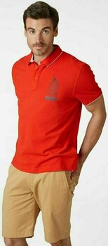 T-Shirt Helly Hansen Faerder Polo T-Shirt Alert Red M - 3