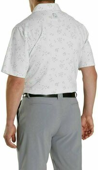 Polo-Shirt Footjoy Lisle Engineered Stripe Weiß-Grau XL - 3