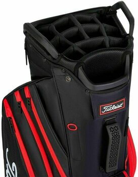 Golfbag Titleist Cart 14 Lightweight Black/Black/Red Golfbag - 3