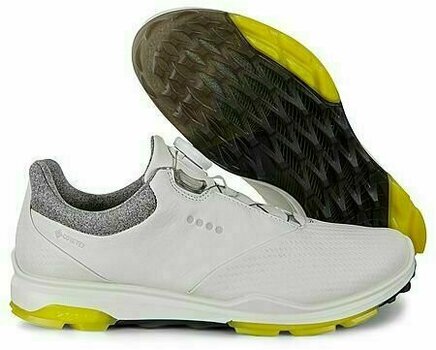 Damskie buty golfowe Ecco Biom Hybrid 3 Womens Golf Shoes BOA White/Canary 36 - 6