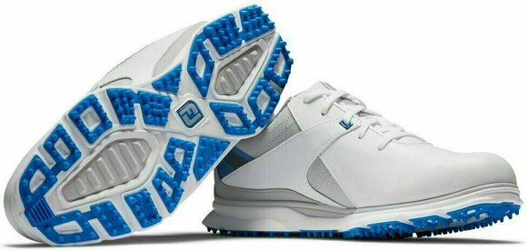 Férfi golfcipők Footjoy Pro SL White/Grey/Blue 42 - 5