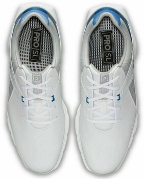 Férfi golfcipők Footjoy Pro SL White/Grey/Blue 42 - 6