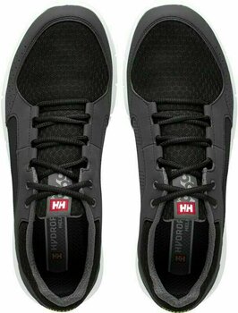 Mens Sailing Shoes Helly Hansen Men's Ahiga V4 Hydropower Sneakers Jet Black/White/Silver Grey/Excalibur 41 - 3