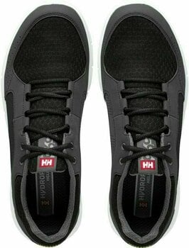 Mens Sailing Shoes Helly Hansen Men's Ahiga V4 Hydropower Sneakers Jet Black/White/Silver Grey/Excalibur 42 - 3