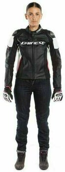 Leather Jacket Dainese Racing 3 Lady Black/White/Fuchsia 40 Leather Jacket - 6