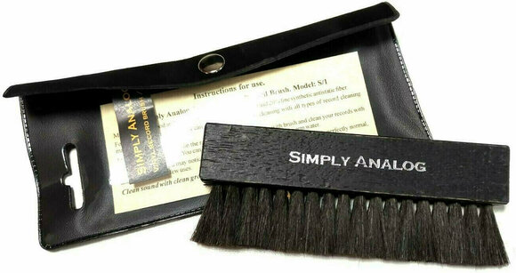 Brush for LP records Simply Analog Anti-Static Wooden Brush Cleaner S/1 Black - 2