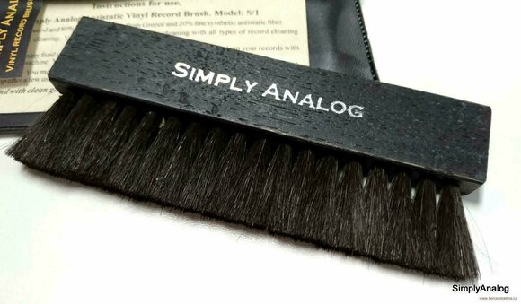 Brush for LP records Simply Analog Anti-Static Wooden Brush Cleaner S/1 Black - 3