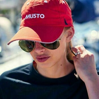 Kappe Musto Essential Fast Dry Crew Cap True Red O/S - 2