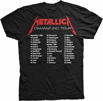 Shirt Metallica Shirt Mop European Tour 86' Heren Black S - 2