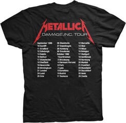 Koszulka Metallica Master of Puppets European Tour '86. Unisex Koszulka z krótkim rękawem/Black/Krótkie - 1