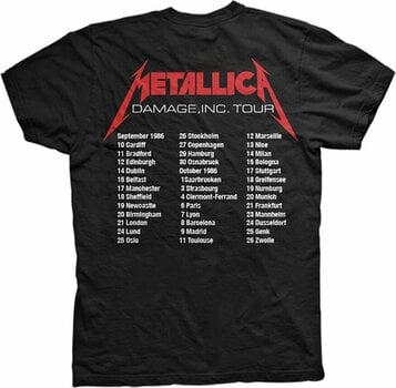 Skjorte Metallica Skjorte Mop European Tour 86' Black M - 2