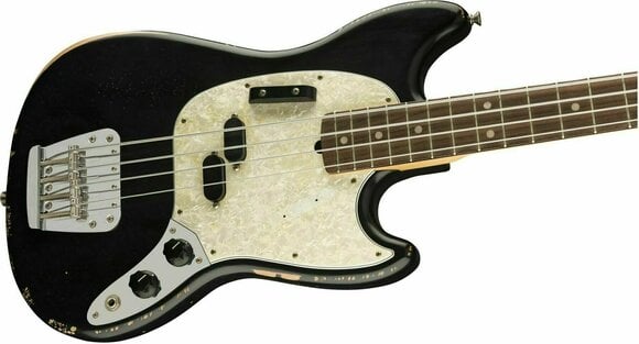 Bajo de 4 cuerdas Fender JMJ Road Worn Mustang Bass RW Negro - 4