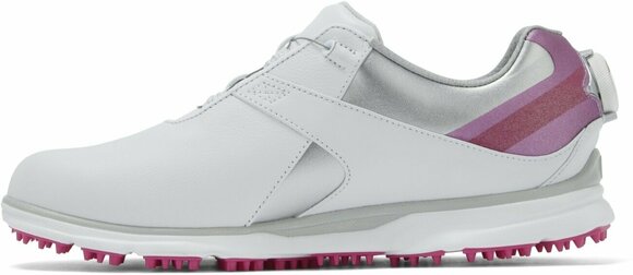 Pantofi de golf pentru femei Footjoy Pro SL Alb/Argintiu/Trandafiriu 36,5 - 2