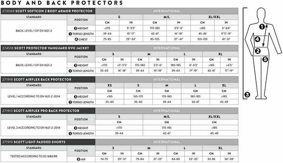 Protectores de Patines en linea y Ciclismo Scott Jacket Protector Vanguard Evo Black S Vest - 4