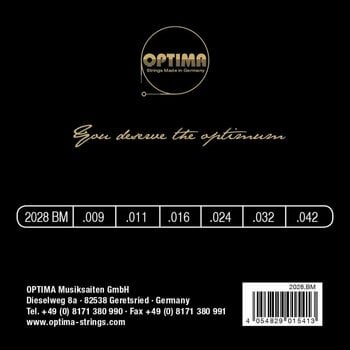 Cordes pour guitares électriques Optima 2028-BM 24K Gold Electrics Brian May Signature - 2