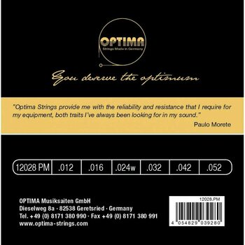 Струни за електрическа китара Optima 12028-PM 24K Gold Electrics Maxiflex Paolo Morete Signature - 2