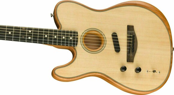 Speciell akustisk-elektrisk gitarr Fender American Acoustasonic Telecaster Natural - 4