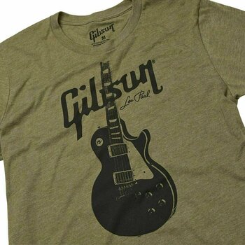 Tričko Gibson Tričko Les Paul Unisex Olive M - 2