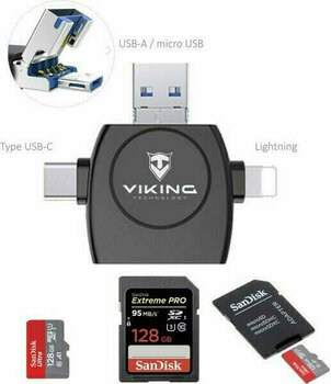 Lector de tarjetas de memoria Viking Technology SD/microSD VR4V1W - 3