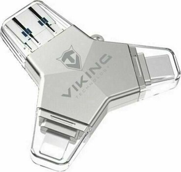 USB ключ Viking Technology USB Flash disk 3.0 4in1 64 GB Silver - 3