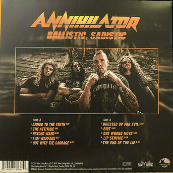 Disque vinyle Annihilator - Ballistic, Sadistic (LP) - 2