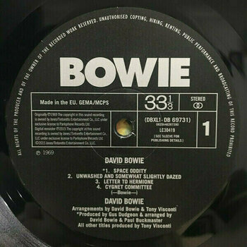 Płyta winylowa David Bowie - David Bowie (Aka Space Oddity) (2015 Remastered) (LP) - 2