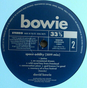 Disco de vinil David Bowie - Space Oddity (Tony Visconti 2019 Mix) (LP) - 8