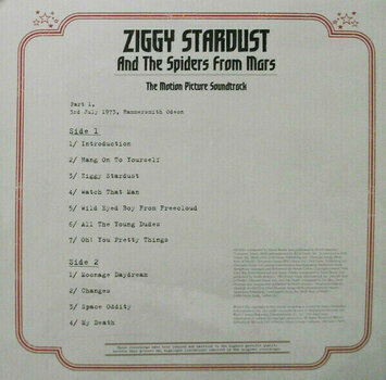 Vinyl Record David Bowie - Ziggy Stardust And The Spiders From The Mars - The Motion Picture Soundtrack (LP) - 8