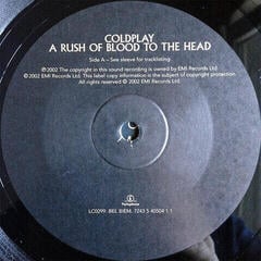 Vinyl Record Coldplay - A Rush Of Blood To The Head (LP) - 1
