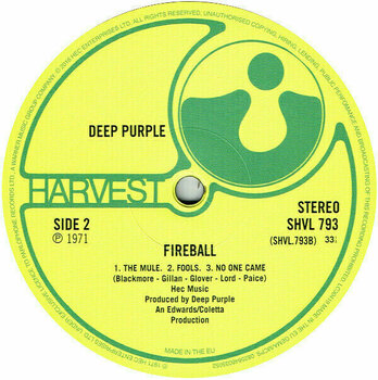 Vinyl Record Deep Purple - Fireball (LP) - 7