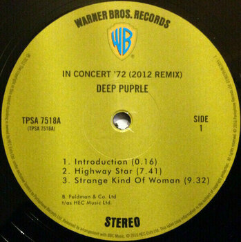 Vinyl Record Deep Purple - In Concert '72 (2 LP + 7" Vinyl) - 3