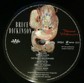 Vinyl Record Bruce Dickinson - Tattooed Millionaire (LP) - 9