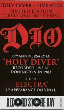 Vinyl Record Dio - RSD - Holy Diver Live B/W Electra (Die Cut Logo) (LP) - 3