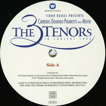 Vinyl Record Carreras/Domingo/Pavarotti - Three Tenors Concert 1994 (LP) - 2