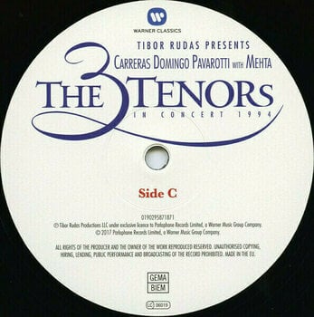 Vinyl Record Carreras/Domingo/Pavarotti - Three Tenors Concert 1994 (LP) - 4