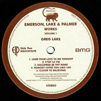Disc de vinil Emerson, Lake & Palmer - Works Volume 1 (LP) - 3
