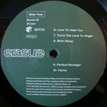 Disco de vinil Erasure - Chorus (LP) - 3